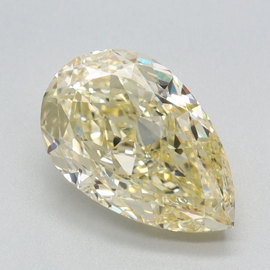 Loose Diamond - PEAR 1.89ct Fancy Light Yellow VVS2: Loose Diamond - PEAR 1.89ct Fancy Light Yellow VVS2 Source: This is a real non-mined Diamond that has been grown in a lab Shape: PEAR Carats: 1.89 Color: Fancy Light Yellow Certification: IGI Video: