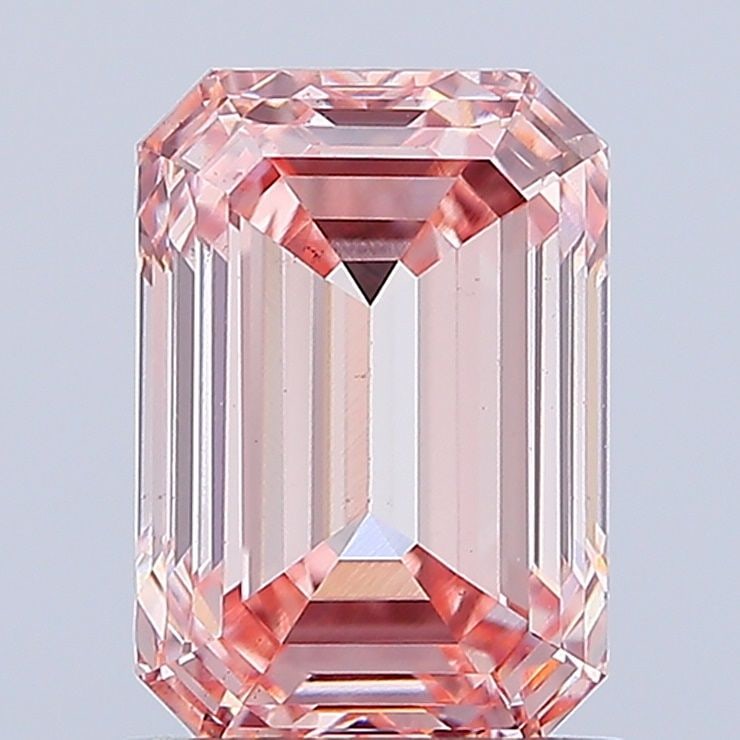 Loose Diamond - EMERALD 1.7ct Fancy Intense Pink VS2: Loose Diamond - EMERALD 1.7ct Fancy Intense Pink VS2 Source: This is a real non-mined Diamond that has been grown in a lab Shape: EMERALD Carats: 1.7 Color: Fancy Intense Pink Certification: IGI Video