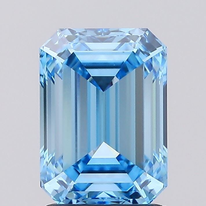 Loose Diamond - EMERALD 1.81ct Fancy Vivid Blue VS1: Loose Diamond - EMERALD 1.81ct Fancy Vivid Blue VS1 Source: This is a real non-mined Diamond that has been grown in a lab Shape: EMERALD Carats: 1.81 Color: Fancy Vivid Blue Certification: IGI Video: