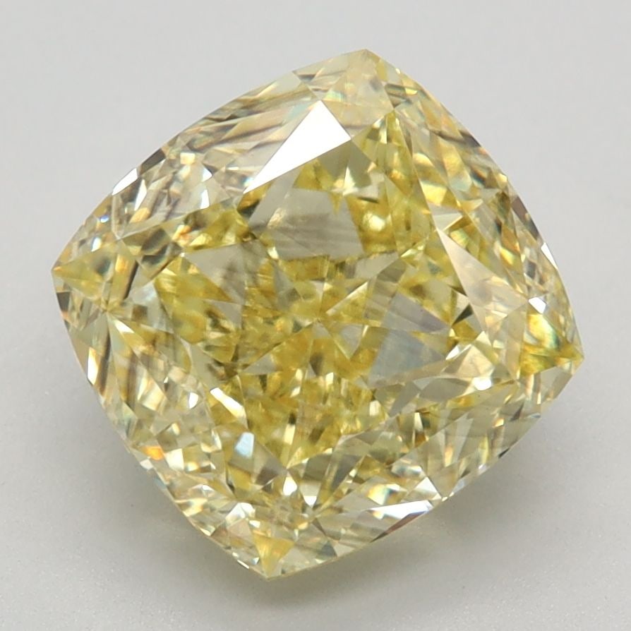Loose Diamond - CUSHION MODIFIED 3.56ct Fancy Intense Yellow VS2: Loose Diamond - CUSHION MODIFIED 3.56ct Fancy Intense Yellow VS2 Source: This is a real non-mined Diamond that has been grown in a lab Shape: CUSHION MODIFIED Carats: 3.56 Color: Fancy Intense Yellow