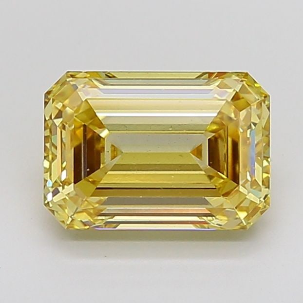 Loose Diamond - EMERALD 4.47ct Fancy Intense Yellow VS2: Loose Diamond - EMERALD 4.47ct Fancy Intense Yellow VS2 Source: This is a real non-mined Diamond that has been grown in a lab Shape: EMERALD Carats: 4.47 Color: Fancy Intense Yellow Certification: IGI