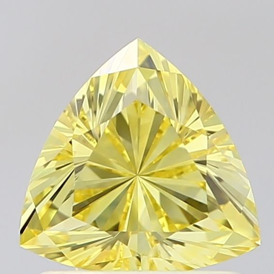 Loose Diamond - TRIANGULAR 1.1ct Fancy Intense Yellow VS1: Loose Diamond - TRIANGULAR 1.1ct Fancy Intense Yellow VS1 Source: This is a real non-mined Diamond that has been grown in a lab Shape: TRIANGULAR Carats: 1.1 Color: Fancy Intense Yellow Certification: