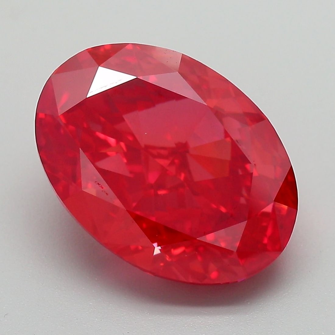 Loose Diamond - OVAL 6.65ct Fancy Vivid Red VS1: Loose Diamond - OVAL 6.65ct Fancy Vivid Red VS1 Source: This is a real non-mined Diamond that has been grown in a lab Shape: OVAL Carats: 6.65 Color: Fancy Vivid Red Certification: IGI Video: