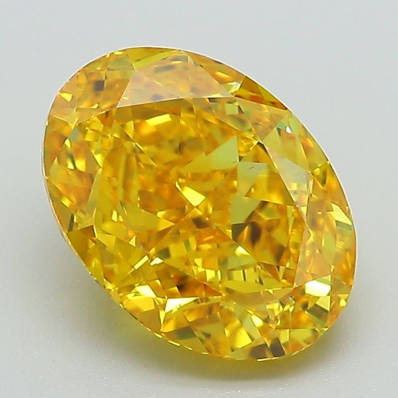 Loose Diamond - OVAL 3.02ct Fancy Vivid Yellow VS1: Loose Diamond - OVAL 3.02ct Fancy Vivid Yellow VS1 Source: This is a real non-mined Diamond that has been grown in a lab Shape: OVAL Carats: 3.02 Color: Fancy Vivid Yellow Certification: IGI Video:
