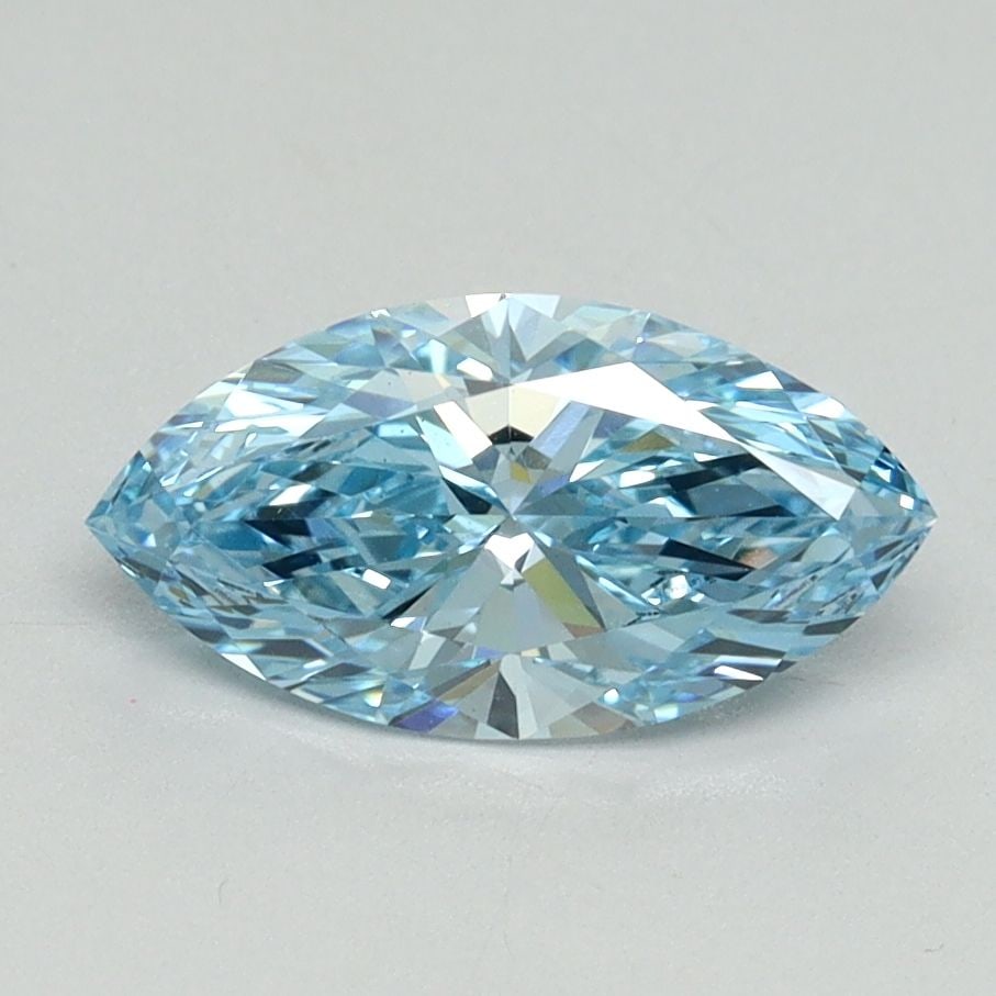 Loose Diamond - MARQUISE 1.08ct Fancy Vivid Blue VS1: Loose Diamond - MARQUISE 1.08ct Fancy Vivid Blue VS1 Source: This is a real non-mined Diamond that has been grown in a lab Shape: MARQUISE Carats: 1.08 Color: Fancy Vivid Blue Certification: IGI Video