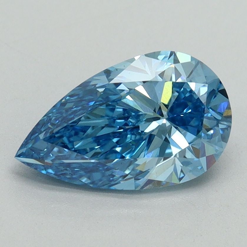 Loose Diamond - PEAR 1.52ct Fancy Vivid Blue VS1: Loose Diamond - PEAR 1.52ct Fancy Vivid Blue VS1 Source: This is a real non-mined Diamond that has been grown in a lab Shape: PEAR Carats: 1.52 Color: Fancy Vivid Blue Certification: IGI Video: