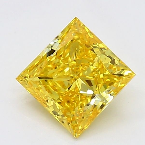 Loose Diamond - PRINCESS 0.68ct Fancy Vivid Yellow VVS2: Loose Diamond - PRINCESS 0.68ct Fancy Vivid Yellow VVS2 Source: This is a real non-mined Diamond that has been grown in a lab Shape: PRINCESS Carats: 0.68 Color: Fancy Vivid Yellow Certification: NONE