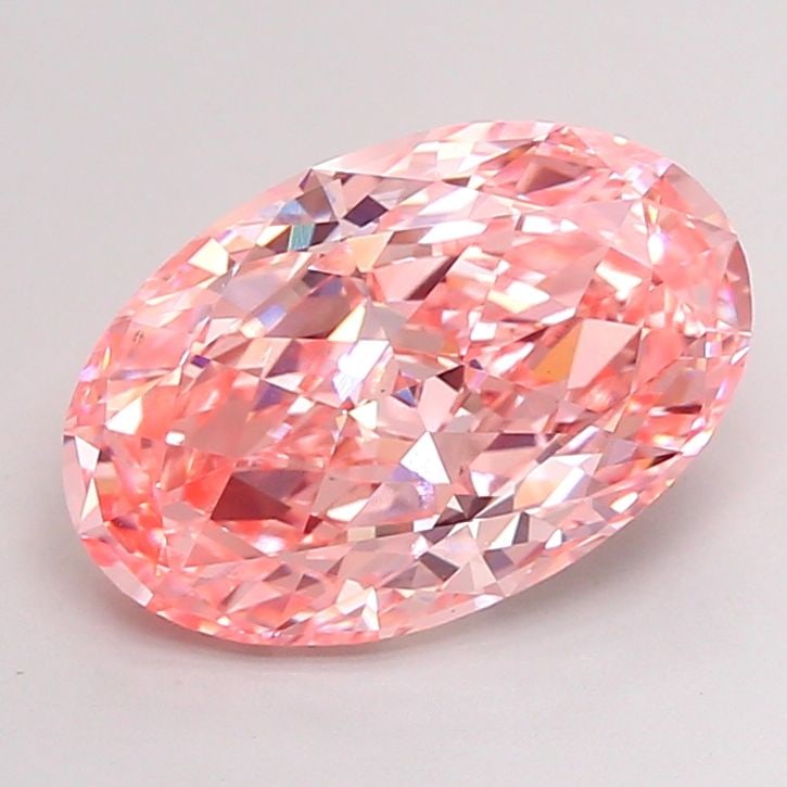 Loose Diamond - OVAL 4.63ct Fancy Vivid Pink VS1: Loose Diamond - OVAL 4.63ct Fancy Vivid Pink VS1 Source: This is a real non-mined Diamond that has been grown in a lab Shape: OVAL Carats: 4.63 Color: Fancy Vivid Pink Certification: IGI Video: