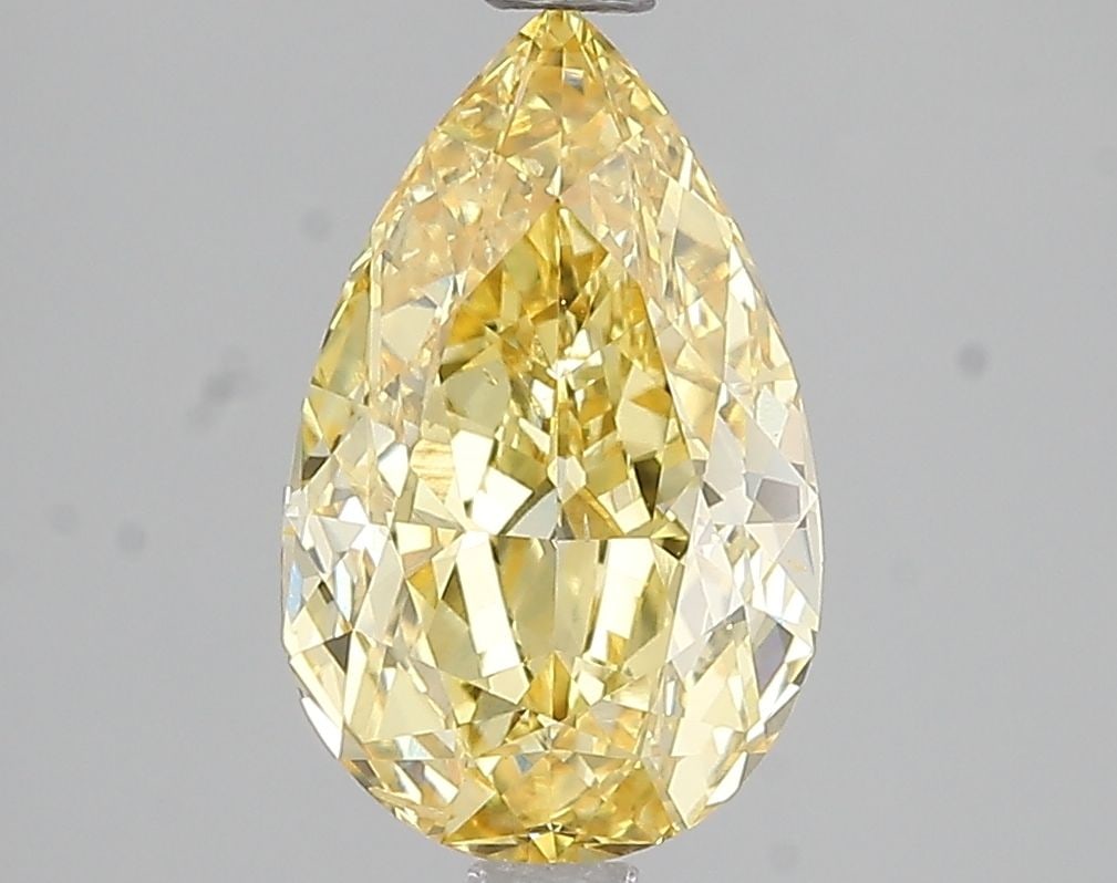 Loose Diamond - PEAR 2.5ct Fancy Vivid Yellow SI1: Loose Diamond - PEAR 2.5ct Fancy Vivid Yellow SI1 Source: This is a real non-mined Diamond that has been grown in a lab Shape: PEAR Carats: 2.5 Color: Fancy Vivid Yellow Certification: IGI Video: