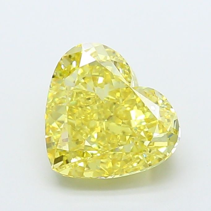 Loose Diamond - HEART 3.51ct Fancy Vivid Yellow VVS2: Loose Diamond - HEART 3.51ct Fancy Vivid Yellow VVS2 Source: This is a real non-mined Diamond that has been grown in a lab Shape: HEART Carats: 3.51 Color: Fancy Vivid Yellow Certification: IGI Video:
