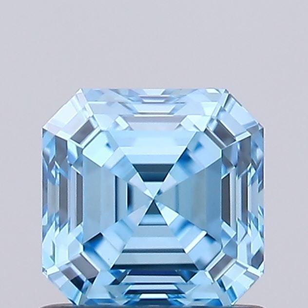 Loose Diamond - ASSCHER 1.0ct Fancy Vivid Blue VS1: Loose Diamond - ASSCHER 1.0ct Fancy Vivid Blue VS1 Source: This is a real non-mined Diamond that has been grown in a lab Shape: ASSCHER Carats: 1.0 Color: Fancy Vivid Blue Certification: IGI Video: