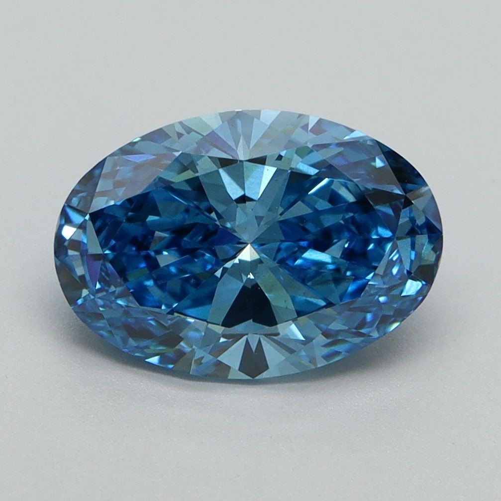 Loose Diamond - OVAL 2.12ct Fancy Vivid Blue VS1: Loose Diamond - OVAL 2.12ct Fancy Vivid Blue VS1 Source: This is a real non-mined Diamond that has been grown in a lab Shape: OVAL Carats: 2.12 Color: Fancy Vivid Blue Certification: IGI Video: