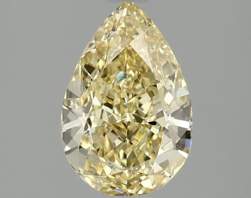 Loose Diamond - PEAR 2.01ct Fancy Vivid Yellow VVS2: Loose Diamond - PEAR 2.01ct Fancy Vivid Yellow VVS2 Source: This is a real non-mined Diamond that has been grown in a lab Shape: PEAR Carats: 2.01 Color: Fancy Vivid Yellow Certification: IGI Video: