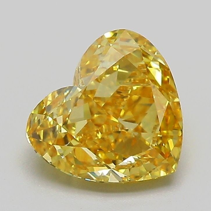 Loose Diamond - HEART 1.61ct Fancy Intense Yellow VS1: Loose Diamond - HEART 1.61ct Fancy Intense Yellow VS1 Source: This is a real non-mined Diamond that has been grown in a lab Shape: HEART Carats: 1.61 Color: Fancy Intense Yellow Certification: IGI Vid