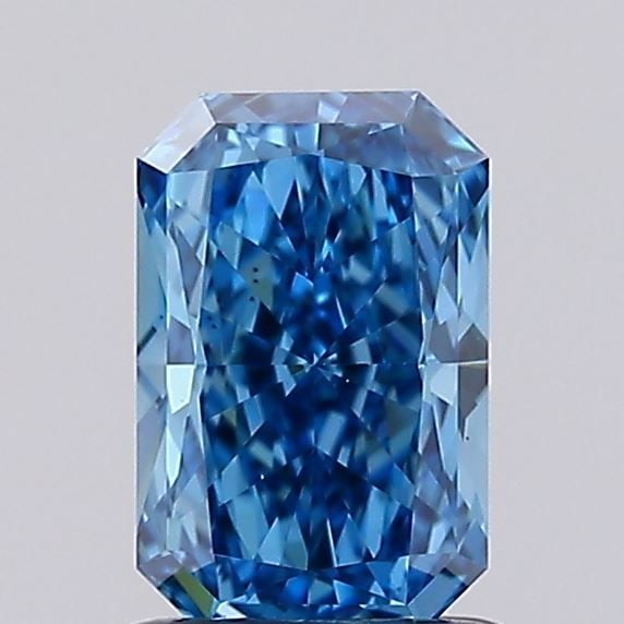 Loose Diamond - RADIANT 1.1ct Fancy Vivid Blue VS2: Loose Diamond - RADIANT 1.1ct Fancy Vivid Blue VS2 Source: This is a real non-mined Diamond that has been grown in a lab Shape: RADIANT Carats: 1.1 Color: Fancy Vivid Blue Certification: IGI Video: