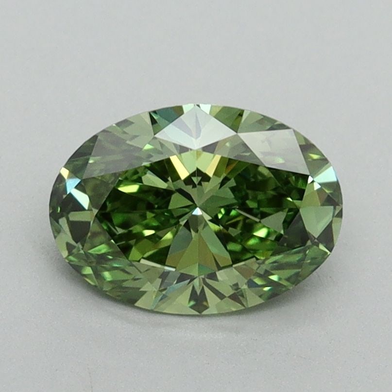 Loose Diamond - OVAL 1.05ct Fancy Vivid Green VVS2: Loose Diamond - OVAL 1.05ct Fancy Vivid Green VVS2 Source: This is a real non-mined Diamond that has been grown in a lab Shape: OVAL Carats: 1.05 Color: Fancy Vivid Green Certification: IGI Video: