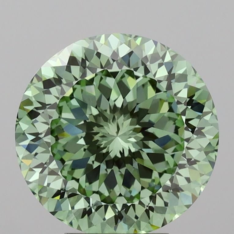 Loose Diamond - ROUND 6.06ct Fancy Vivid Green VS1: Loose Diamond - ROUND 6.06ct Fancy Vivid Green VS1 Source: This is a real non-mined Diamond that has been grown in a lab Shape: ROUND Carats: 6.06 Color: Fancy Vivid Green Certification: IGI Video: