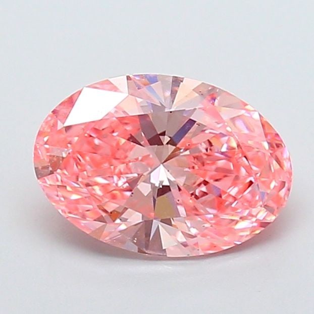 Loose Diamond - OVAL 2.01ct Fancy Vivid Pink VS2: Loose Diamond - OVAL 2.01ct Fancy Vivid Pink VS2 Source: This is a real non-mined Diamond that has been grown in a lab Shape: OVAL Carats: 2.01 Color: Fancy Vivid Pink Certification: IGI Video: