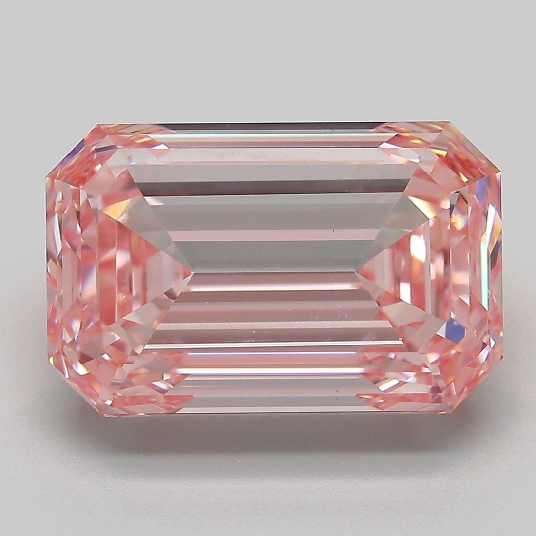 Loose Diamond - EMERALD 10.07ct Fancy Intense Pink VS1: Loose Diamond - EMERALD 10.07ct Fancy Intense Pink VS1 Source: This is a real non-mined Diamond that has been grown in a lab Shape: EMERALD Carats: 10.07 Color: Fancy Intense Pink Certification: IGI V