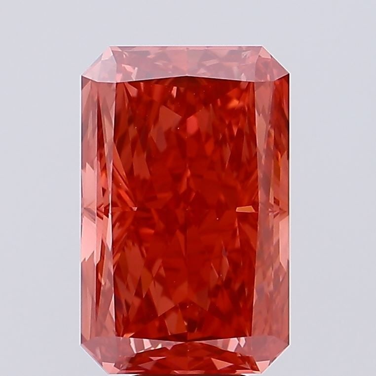 Loose Diamond - RADIANT 10.5ct Fancy Vivid Red VS1: Loose Diamond - RADIANT 10.5ct Fancy Vivid Red VS1 Source: This is a real non-mined Diamond that has been grown in a lab Shape: RADIANT Carats: 10.5 Color: Fancy Vivid Red Certification: IGI Video: