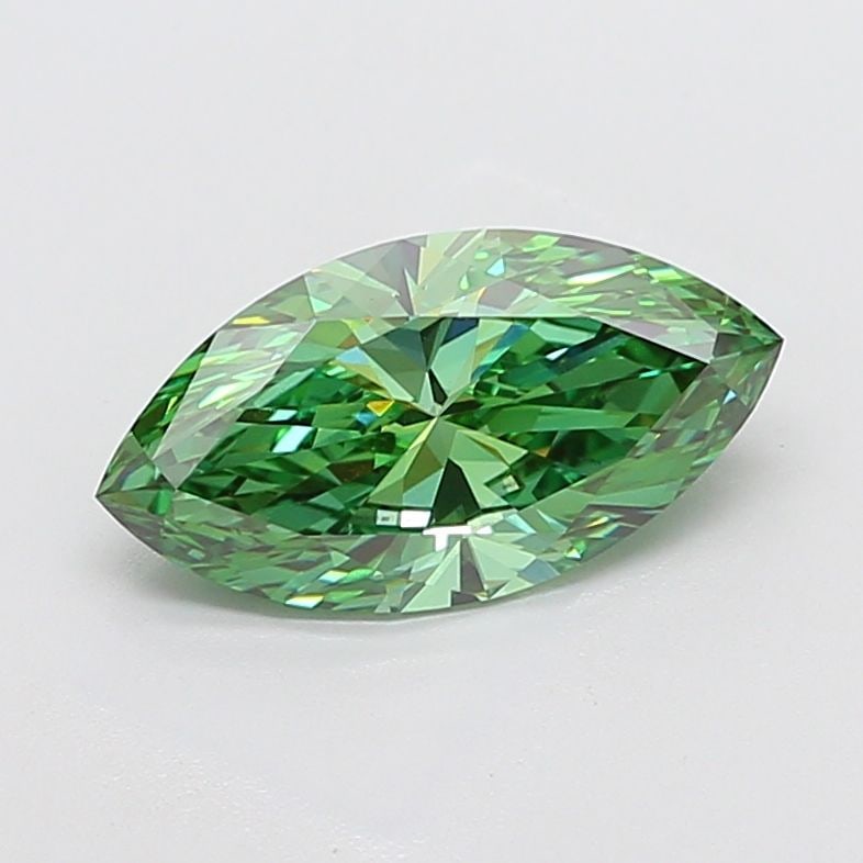 Loose Diamond - MARQUISE 3.0ct Fancy Vivid Green VS2: Loose Diamond - MARQUISE 3.0ct Fancy Vivid Green VS2 Source: This is a real non-mined Diamond that has been grown in a lab Shape: MARQUISE Carats: 3.0 Color: Fancy Vivid Green Certification: IGI Video