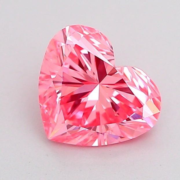 Loose Diamond - HEART 1.0ct Fancy Vivid Pink VS2: Loose Diamond - HEART 1.0ct Fancy Vivid Pink VS2 Source: This is a real non-mined Diamond that has been grown in a lab Shape: HEART Carats: 1.0 Color: Fancy Vivid Pink Certification: IGI Video: