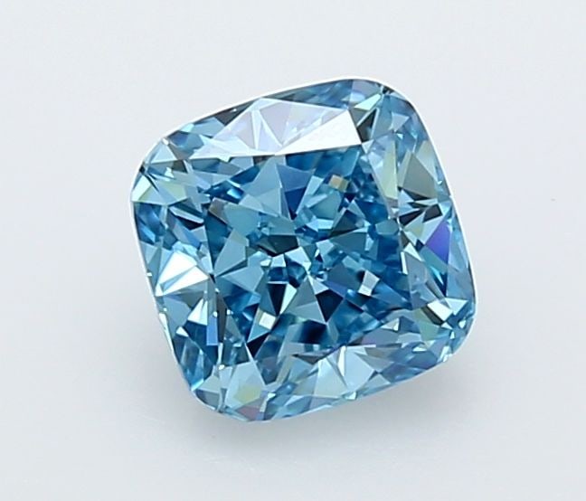 Loose Diamond - CUSHION MODIFIED 1.5ct Fancy Vivid Blue VVS2: Loose Diamond - CUSHION MODIFIED 1.5ct Fancy Vivid Blue VVS2 Source: This is a real non-mined Diamond that has been grown in a lab Shape: CUSHION MODIFIED Carats: 1.5 Color: Fancy Vivid Blue Certifica