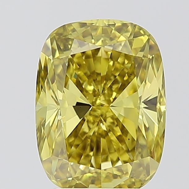 Loose Diamond - CUSHION MODIFIED 3.09ct Fancy Vivid Greenish Yellow VS2: Loose Diamond - CUSHION MODIFIED 3.09ct Fancy Vivid Greenish Yellow VS2 Source: This is a real non-mined Diamond that has been grown in a lab Shape: CUSHION MODIFIED Carats: 3.09 Color: Fancy Vivid Gr