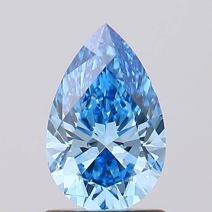 Loose Diamond - PEAR 1.02ct Fancy Vivid Blue VS1: Loose Diamond - PEAR 1.02ct Fancy Vivid Blue VS1 Source: This is a real non-mined Diamond that has been grown in a lab Shape: PEAR Carats: 1.02 Color: Fancy Vivid Blue Certification: IGI Video:
