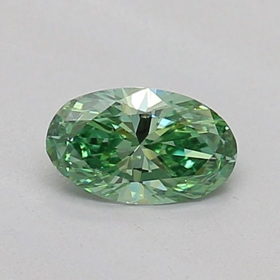 Loose Diamond - OVAL 0.2ct Fancy Vivid Green VVS2: Loose Diamond - OVAL 0.2ct Fancy Vivid Green VVS2 Source: This is a real non-mined Diamond that has been grown in a lab Shape: OVAL Carats: 0.2 Color: Fancy Vivid Green Certification: IGI Video:
