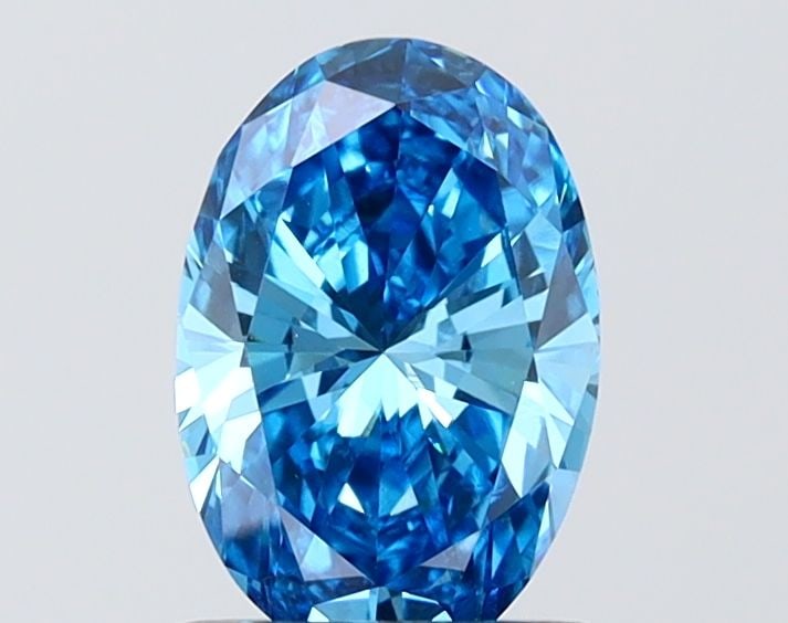 Loose Diamond - OVAL 1.05ct Fancy Vivid Blue VS1: Loose Diamond - OVAL 1.05ct Fancy Vivid Blue VS1 Source: This is a real non-mined Diamond that has been grown in a lab Shape: OVAL Carats: 1.05 Color: Fancy Vivid Blue Certification: IGI Video: