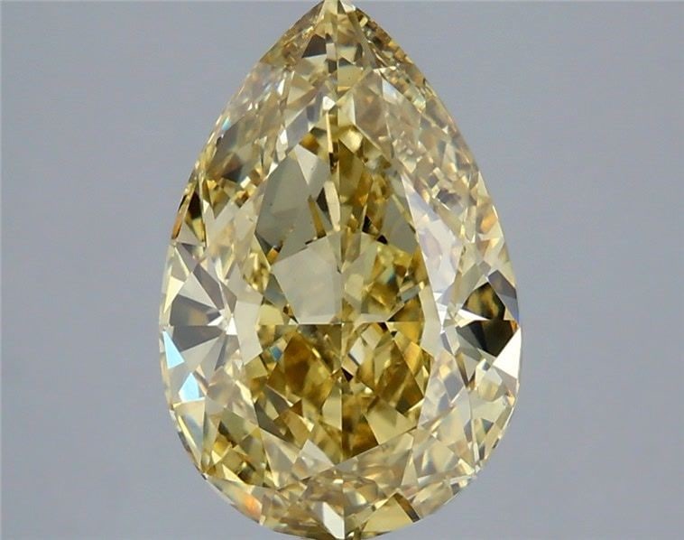 Loose Diamond - PEAR 4.09ct Fancy Intense Yellow VS1: Loose Diamond - PEAR 4.09ct Fancy Intense Yellow VS1 Source: This is a real non-mined Diamond that has been grown in a lab Shape: PEAR Carats: 4.09 Color: Fancy Intense Yellow Certification: IGI Video