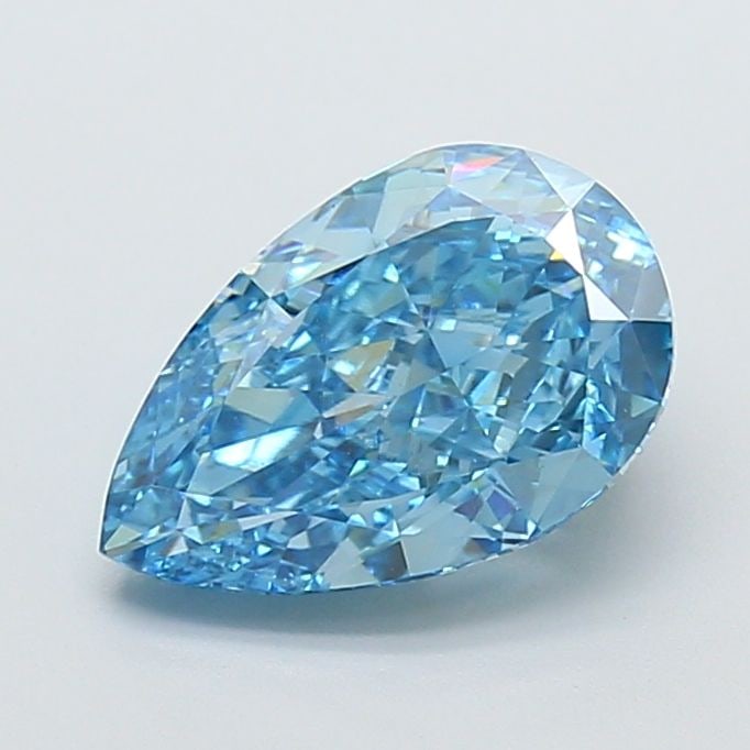 Loose Diamond - PEAR 4.04ct Fancy Vivid Blue VS1: Loose Diamond - PEAR 4.04ct Fancy Vivid Blue VS1 Source: This is a real non-mined Diamond that has been grown in a lab Shape: PEAR Carats: 4.04 Color: Fancy Vivid Blue Certification: IGI Video: