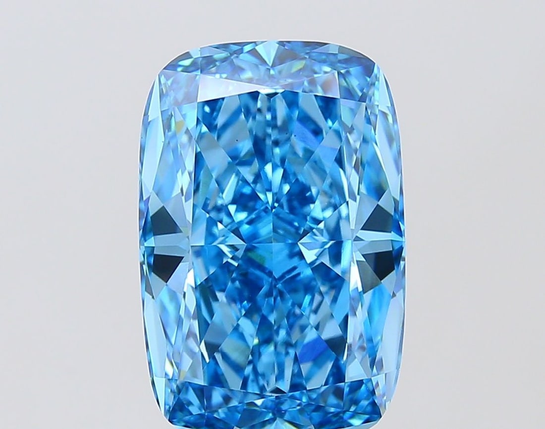 Loose Diamond - CUSHION MODIFIED 8.09ct Fancy Vivid Blue VS1: Loose Diamond - CUSHION MODIFIED 8.09ct Fancy Vivid Blue VS1 Source: This is a real non-mined Diamond that has been grown in a lab Shape: CUSHION MODIFIED Carats: 8.09 Color: Fancy Vivid Blue Certific