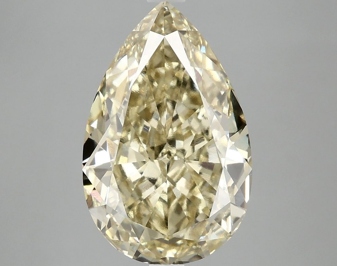 Loose Diamond - PEAR 5.09ct Fancy Vivid Yellow VS1: Loose Diamond - PEAR 5.09ct Fancy Vivid Yellow VS1 Source: This is a real non-mined Diamond that has been grown in a lab Shape: PEAR Carats: 5.09 Color: Fancy Vivid Yellow Certification: IGI Video:
