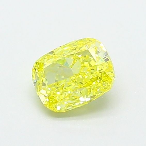 Loose Diamond - CUSHION MODIFIED 0.72ct Fancy Intense Yellow VVS1: Loose Diamond - CUSHION MODIFIED 0.72ct Fancy Intense Yellow VVS1 Source: This is a real non-mined Diamond that has been grown in a lab Shape: CUSHION MODIFIED Carats: 0.72 Color: Fancy Intense Yellow