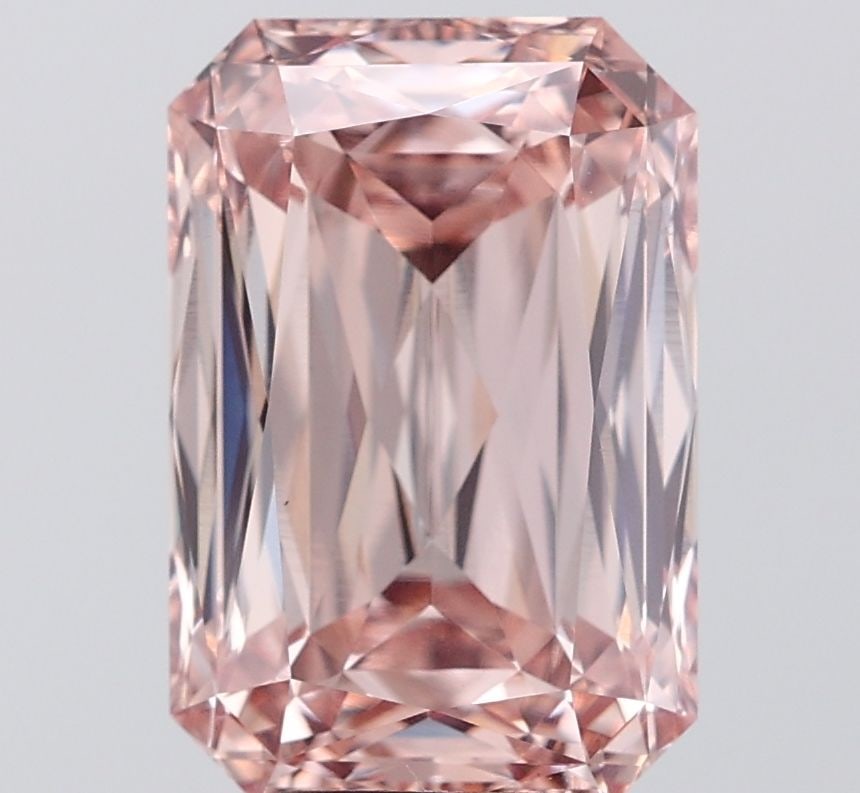 Loose Diamond - RADIANT 5.83ct Fancy Pink Brown VS1: Loose Diamond - RADIANT 5.83ct Fancy Pink Brown VS1 Source: This is a real non-mined Diamond that has been grown in a lab Shape: RADIANT Carats: 5.83 Color: Fancy Pink Brown Certification: IGI Video: