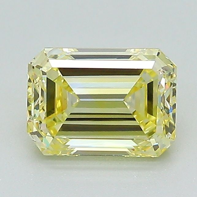 Loose Diamond - EMERALD 1.18ct Fancy Yellow VS1: Loose Diamond - EMERALD 1.18ct Fancy Yellow VS1 Source: This is a real non-mined Diamond that has been grown in a lab Shape: EMERALD Carats: 1.18 Color: Fancy Yellow Certification: IGI Video: