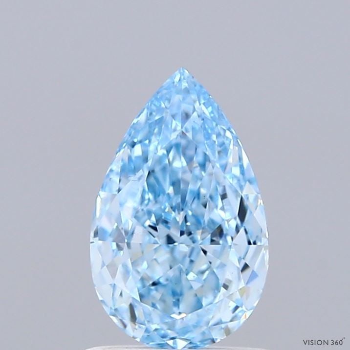 Loose Diamond - PEAR 1.24ct Fancy Vivid Blue VS1: Loose Diamond - PEAR 1.24ct Fancy Vivid Blue VS1 Source: This is a real non-mined Diamond that has been grown in a lab Shape: PEAR Carats: 1.24 Color: Fancy Vivid Blue Certification: IGI Video: