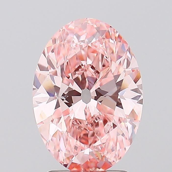 Loose Diamond - OVAL 2.58ct Fancy Vivid Pink VS1: Loose Diamond - OVAL 2.58ct Fancy Vivid Pink VS1 Source: This is a real non-mined Diamond that has been grown in a lab Shape: OVAL Carats: 2.58 Color: Fancy Vivid Pink Certification: IGI Video: