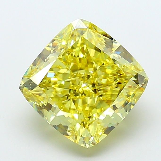 Loose Diamond - CUSHION MODIFIED 7.06ct Fancy Vivid Yellow VS2: Loose Diamond - CUSHION MODIFIED 7.06ct Fancy Vivid Yellow VS2 Source: This is a real non-mined Diamond that has been grown in a lab Shape: CUSHION MODIFIED Carats: 7.06 Color: Fancy Vivid Yellow Cert