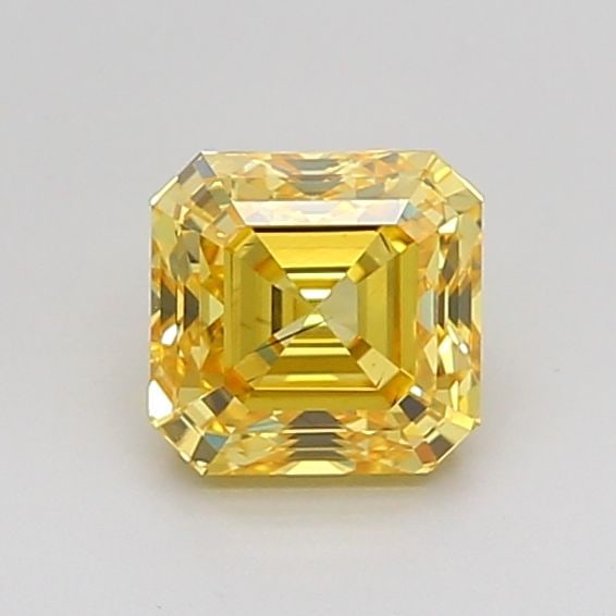 Loose Diamond - SQUARE EMERALD 1.13ct Fancy Vivid Yellow VS2: Loose Diamond - SQUARE EMERALD 1.13ct Fancy Vivid Yellow VS2 Source: This is a real non-mined Diamond that has been grown in a lab Shape: SQUARE EMERALD Carats: 1.13 Color: Fancy Vivid Yellow Certific