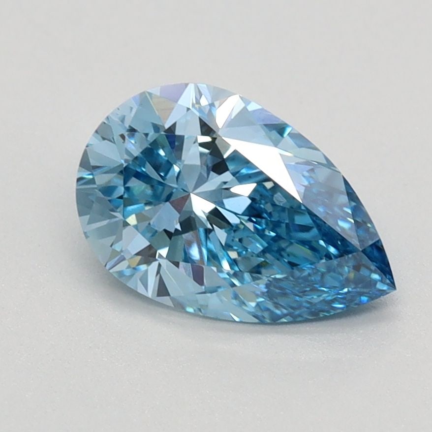 Loose Diamond - PEAR 1.08ct Fancy Vivid Blue VS1: Loose Diamond - PEAR 1.08ct Fancy Vivid Blue VS1 Source: This is a real non-mined Diamond that has been grown in a lab Shape: PEAR Carats: 1.08 Color: Fancy Vivid Blue Certification: IGI Video: