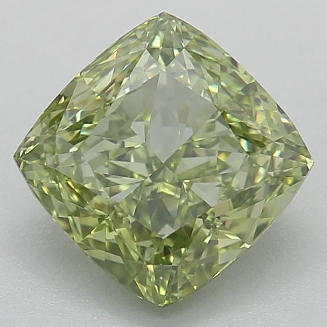 Loose Diamond - CUSHION MODIFIED 1.03ct Fancy Vivid Green VVS1: Loose Diamond - CUSHION MODIFIED 1.03ct Fancy Vivid Green VVS1 Source: This is a real non-mined Diamond that has been grown in a lab Shape: CUSHION MODIFIED Carats: 1.03 Color: Fancy Vivid Green Certi