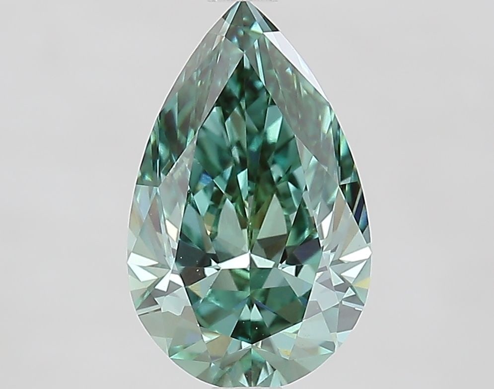 Loose Diamond - PEAR 2.35ct Fancy Vivid Green VS1: Loose Diamond - PEAR 2.35ct Fancy Vivid Green VS1 Source: This is a real non-mined Diamond that has been grown in a lab Shape: PEAR Carats: 2.35 Color: Fancy Vivid Green Certification: IGI Video: