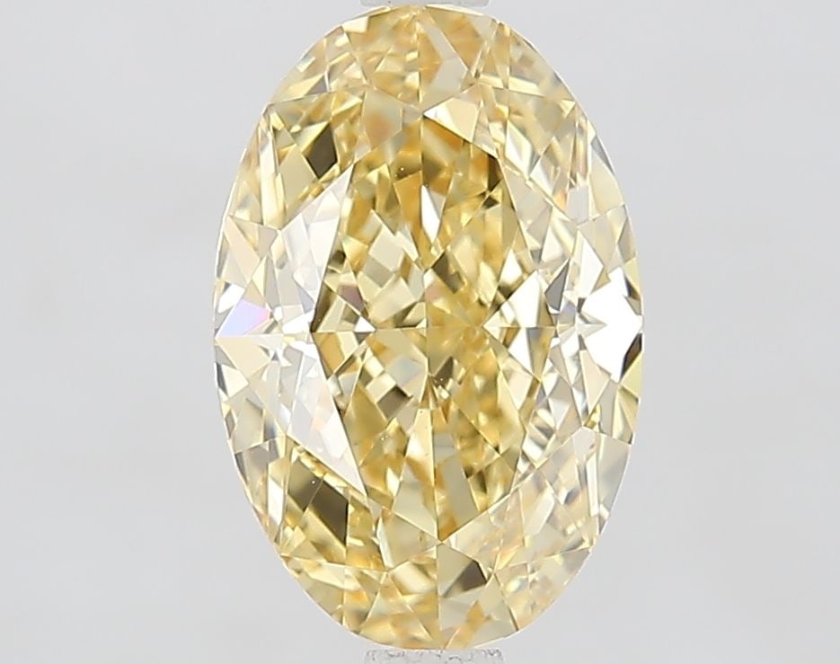 Loose Diamond - OVAL 2.54ct Fancy Intense Yellow VVS2: Loose Diamond - OVAL 2.54ct Fancy Intense Yellow VVS2 Source: This is a real non-mined Diamond that has been grown in a lab Shape: OVAL Carats: 2.54 Color: Fancy Intense Yellow Certification: IGI Vide