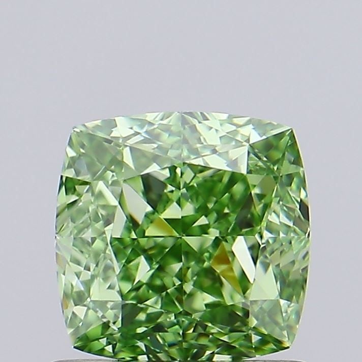 Loose Diamond - CUSHION MODIFIED 1.06ct Fancy Vivid Green VVS2: Loose Diamond - CUSHION MODIFIED 1.06ct Fancy Vivid Green VVS2 Source: This is a real non-mined Diamond that has been grown in a lab Shape: CUSHION MODIFIED Carats: 1.06 Color: Fancy Vivid Green Certi