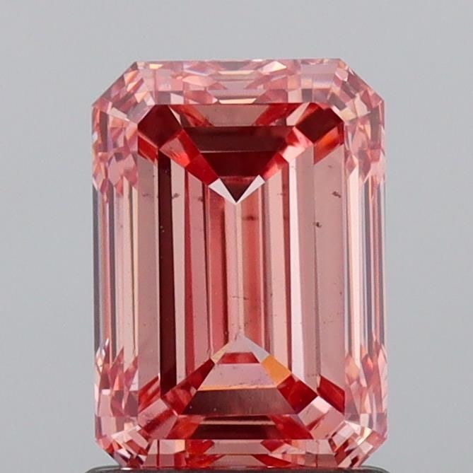Loose Diamond - EMERALD 1.5ct Fancy Intense Brownish Pink VS2: Loose Diamond - EMERALD 1.5ct Fancy Intense Brownish Pink VS2 Source: This is a real non-mined Diamond that has been grown in a lab Shape: EMERALD Carats: 1.5 Color: Fancy Intense Brownish Pink Certif