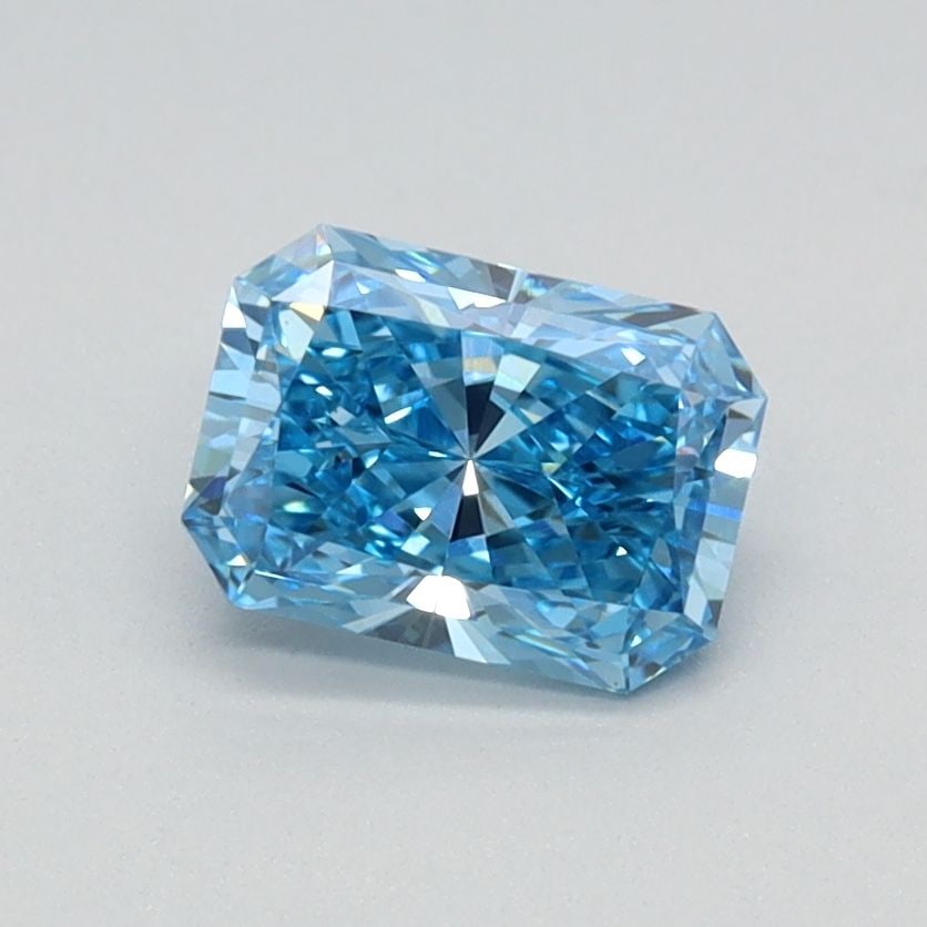 Loose Diamond - RADIANT 0.74ct Fancy Vivid Blue VS1: Loose Diamond - RADIANT 0.74ct Fancy Vivid Blue VS1 Source: This is a real non-mined Diamond that has been grown in a lab Shape: RADIANT Carats: 0.74 Color: Fancy Vivid Blue Certification: IGI Video: