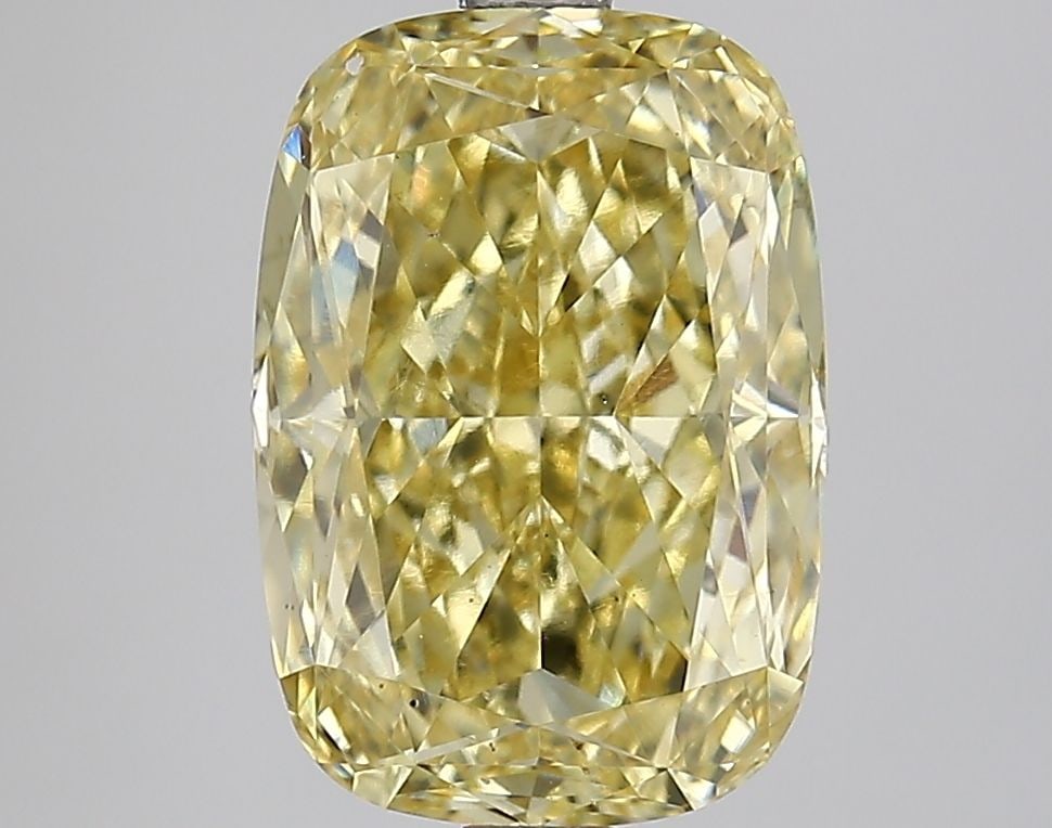 Loose Diamond - CUSHION MODIFIED 3.77ct Fancy Intense Yellow VS2: Loose Diamond - CUSHION MODIFIED 3.77ct Fancy Intense Yellow VS2 Source: This is a real non-mined Diamond that has been grown in a lab Shape: CUSHION MODIFIED Carats: 3.77 Color: Fancy Intense Yellow